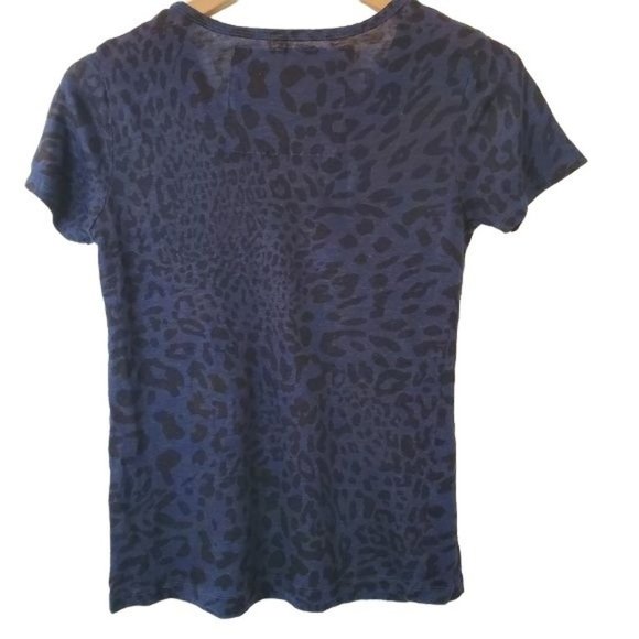 NAVATEE | Blue & Black  Leopard Print Tee - Picture 2 of 5